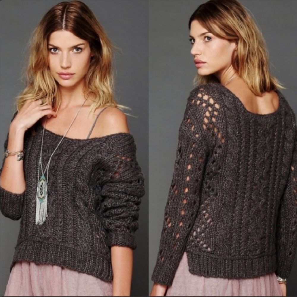 Free People Maribel Chunky Cable Knit Sweater
